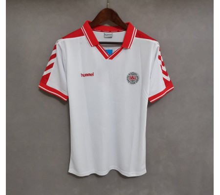 Denmark 1998 World Cup Away White Soccer Jersey